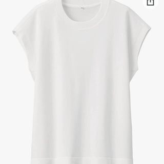 ムジルシリョウヒン(MUJI (無印良品))の無印良品 Tシャツ UVカット強撚スリーブレスニットTシャツ レディースLサイズ(Tシャツ(半袖/袖なし))