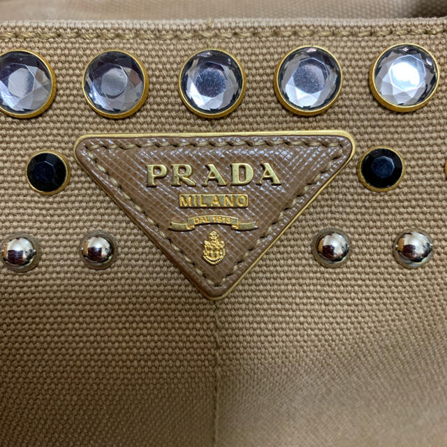 PRADA(プラダ)のプラダカナパ　ビジュー(正規品) レディースのバッグ(ハンドバッグ)の商品写真