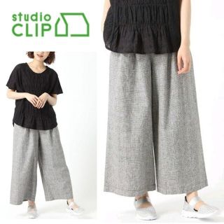 スタディオクリップ(STUDIO CLIP)のstudio CLIP ワイドパンツ ブラック チェック柄 L(その他)