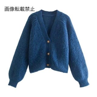 ザラ(ZARA)の🌰9月新作🌾5660◆blue ブルー ニット カーディガン(カーディガン)