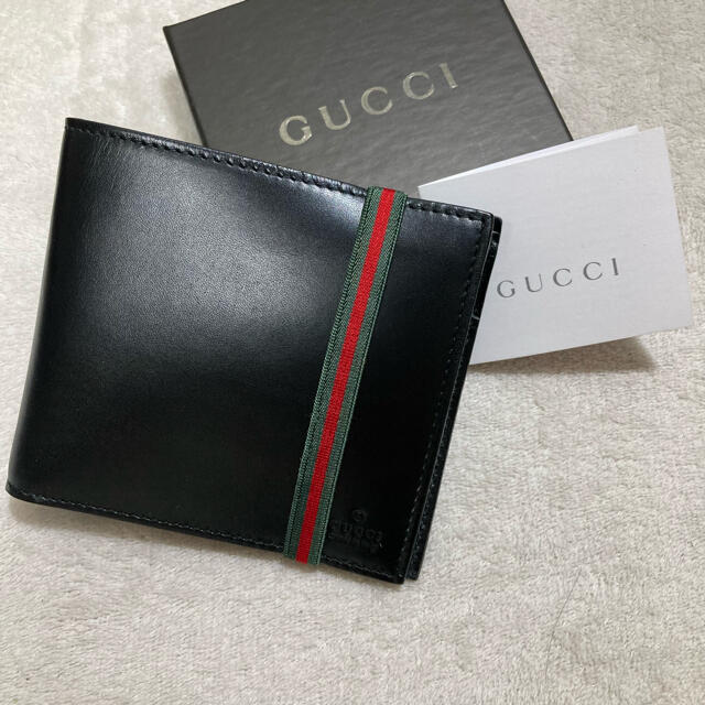 Gucci - 専用 新品・未使用 GUCCI 折り財布 コインケース付き ブラック 