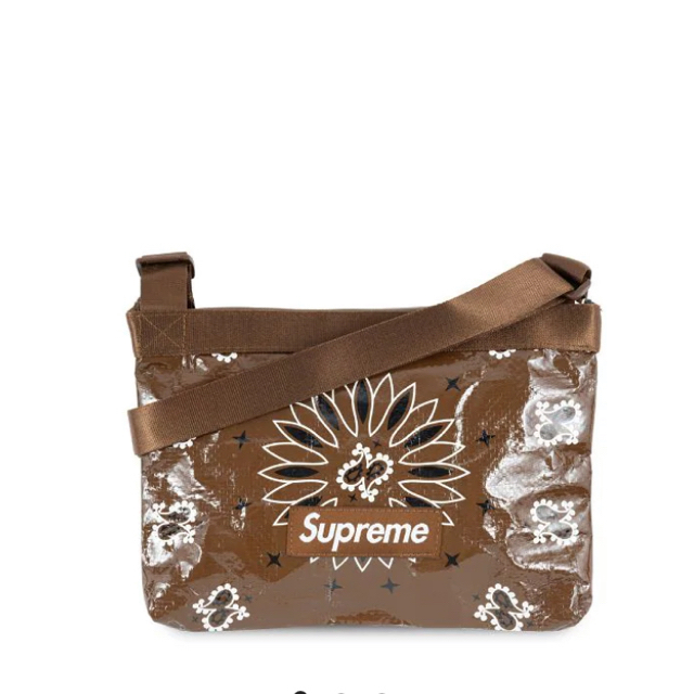 Supreme Bandana Tarp Side Bag  Brown