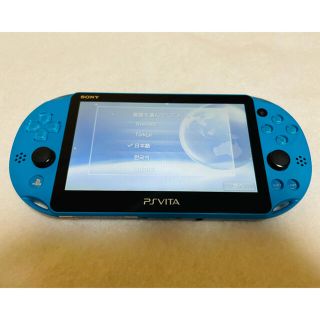 プレイステーションヴィータ(PlayStation Vita)の☆極美品☆PSVita PCH-2000 ZA23 本体 アクアブルー (家庭用ゲーム機本体)