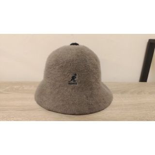 カンゴール(KANGOL)のKANGOL カンゴール　ファーニット帽　グレー Lサイズ(ハット)