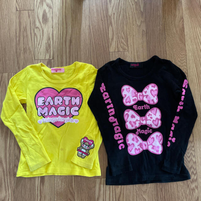 EARTHMAGIC(アースマジック)のアースマジック　ロンTセット キッズ/ベビー/マタニティのキッズ服女の子用(90cm~)(Tシャツ/カットソー)の商品写真