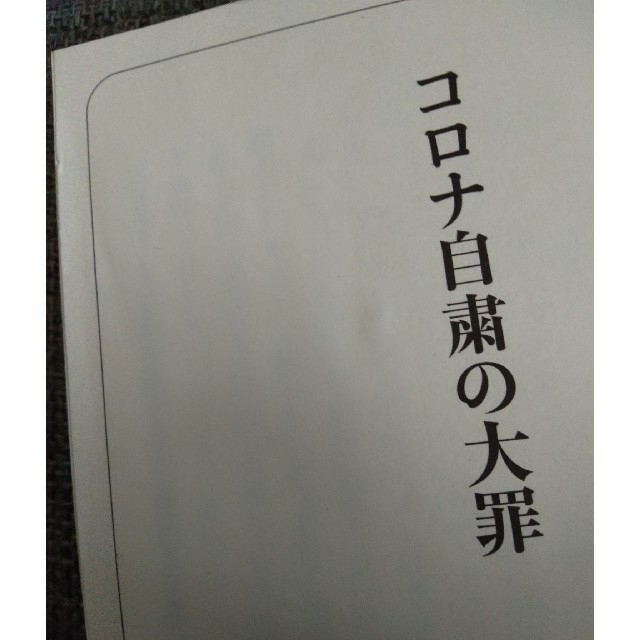 コロナ自粛の大罪 エンタメ/ホビーの本(文学/小説)の商品写真