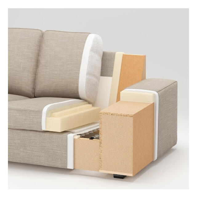 IKEA(イケア)のれい様専用　IKEA KIVIK シーヴィク　2人がけソファ　ライトグレー インテリア/住まい/日用品のソファ/ソファベッド(二人掛けソファ)の商品写真