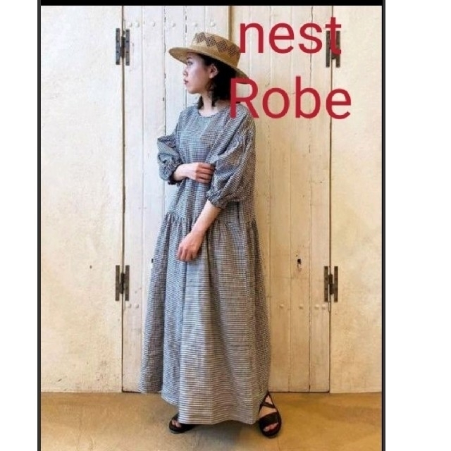 nest Robe  ネストローブ　リネン　ボレロ　ブラウス　ギンガム　チェック