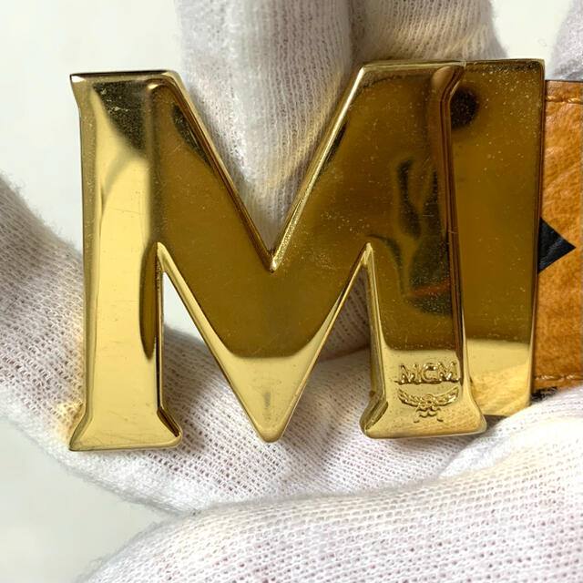 MCM - 【美品】MCM レザーベルト ゴールド 【人気カラー】の通販 by つ