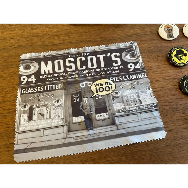 Moscot 100周年 限定　レア　メガネケース　バッジ　メガネクロス　セット