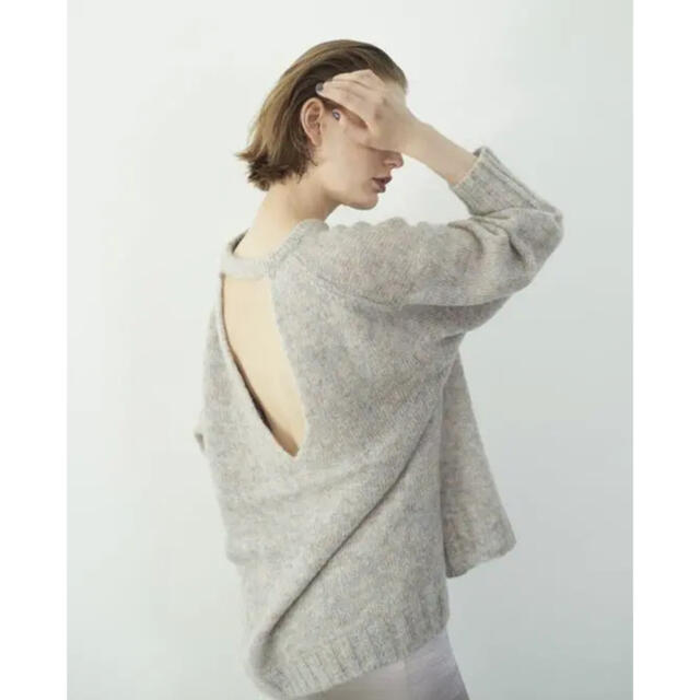 Rosary moon(ロザリームーン)のrosarymoon Mix Mohair Back Open Pullover レディースのトップス(ニット/セーター)の商品写真