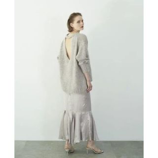 ロザリームーン(Rosary moon)のrosarymoon Mix Mohair Back Open Pullover(ニット/セーター)