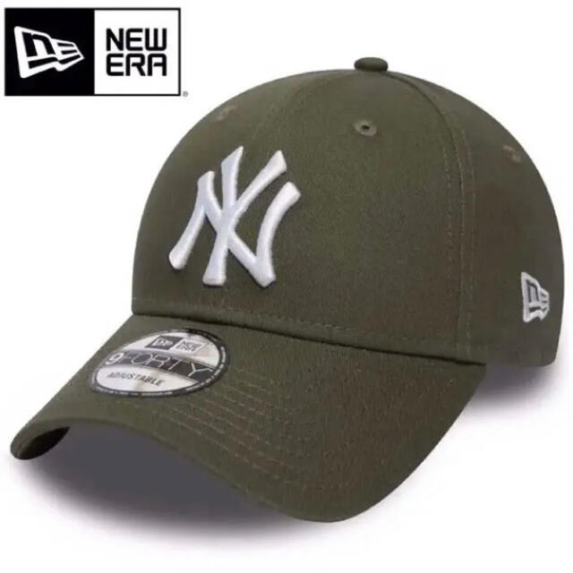NEW ERA(ニューエラー)のニューエラ キャップ NY ヤンキース 緑 カーキ グリーン オリーブ 白ロゴ メンズの帽子(キャップ)の商品写真