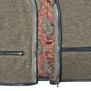 11AW アンダーカバー 猫刺繍 レザーパイピング カーディガン 2