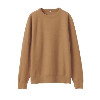 ムジルシリョウヒン(MUJI (無印良品))の無印良品　ＵＶカットコットンシルククルーネックセーター 婦人Ｓ・ブラウン (ニット/セーター)