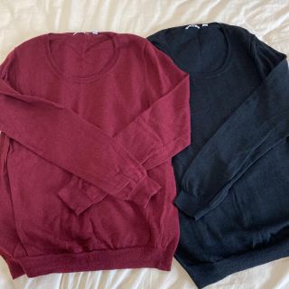 ユニクロ(UNIQLO)のUNIQLO 薄手ニット　2枚セット(ニット/セーター)