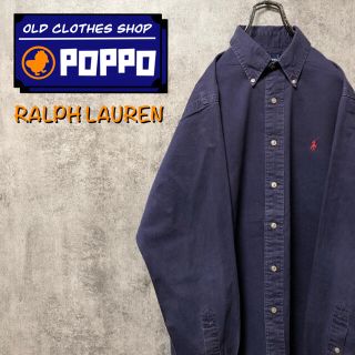 ラルフローレン(Ralph Lauren)のラルフローレン☆ワンポイント刺繍ロゴチノボタンダウンシャツ 90s(シャツ)