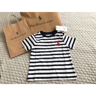 ポロラルフローレン(POLO RALPH LAUREN)の【新品】ポロラルフローレン　ボーダー　Tシャツ　ネイビー(Tシャツ/カットソー)