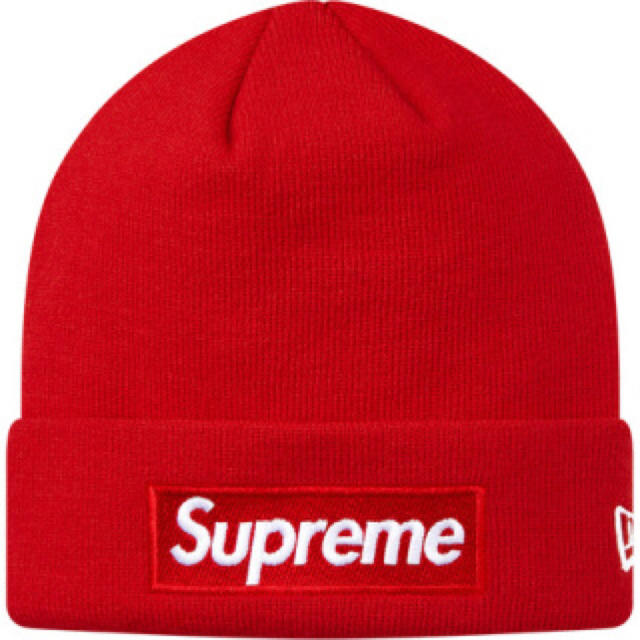 Supreme New Era® Box Logo Beanie red