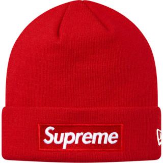 シュプリーム(Supreme)の⭐️SUPREME ×New Era Boxロゴ Beanie 赤 新品未使用(ニット帽/ビーニー)