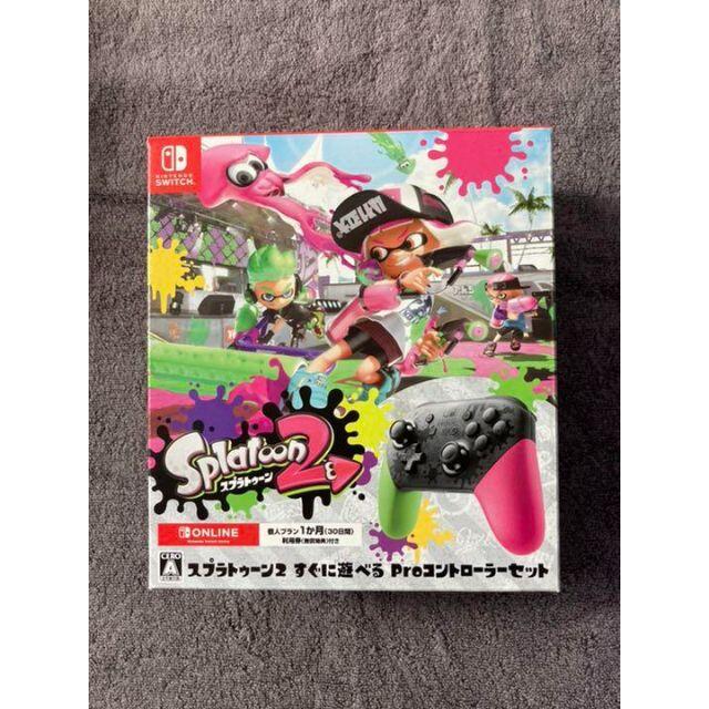 新品未開封】スプラトゥーン2 すぐに遊べる Proコントローラーセットの ...