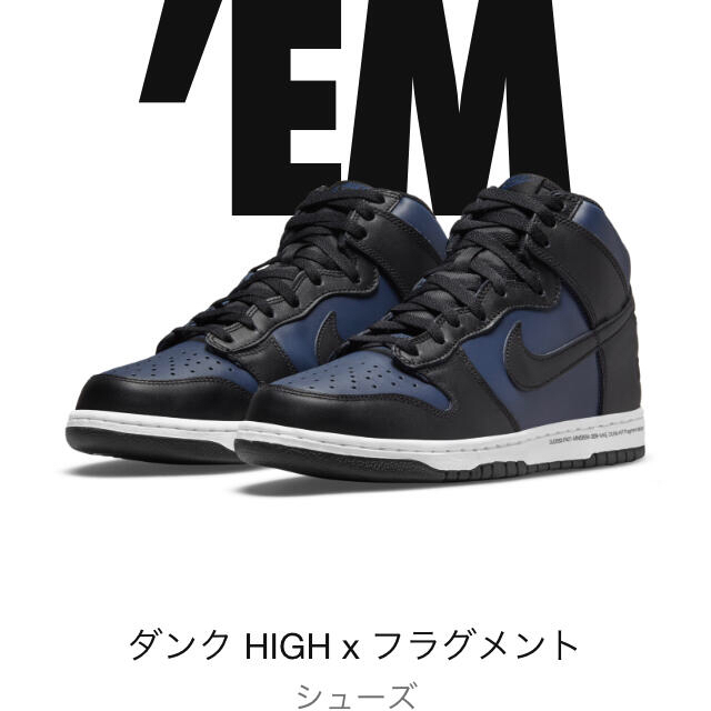 NIKE DUNK HIGH フラグメント　26.0cm