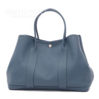 エルメス(Hermes)のエルメス ガーデンパーティ PM 36 カントリー ブルートンペット □Q刻印(トートバッグ)