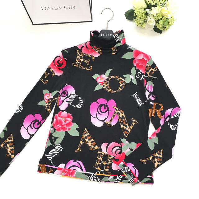 再入荷】 トップス LEONARD 花柄 ストレッチ ブラック 文房具 - T ...