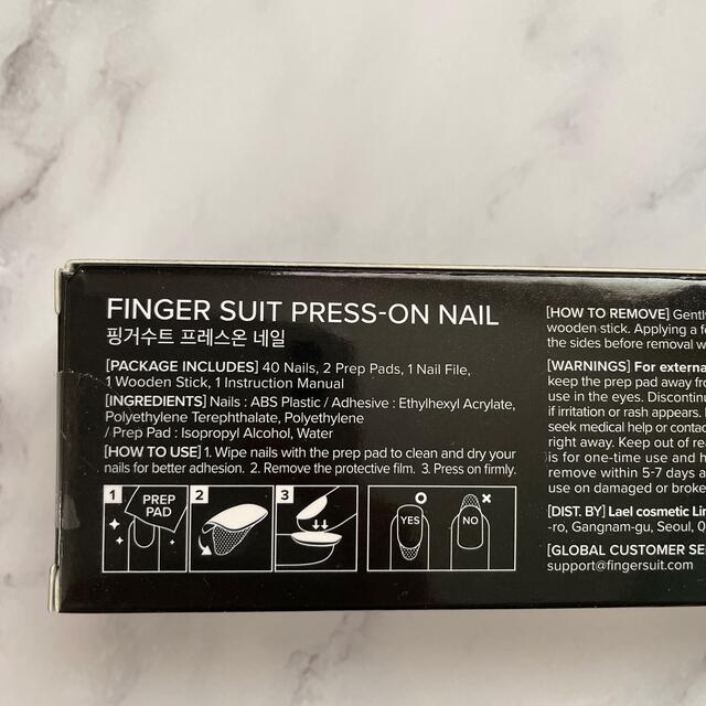 FINGER SUIT PREES-ON NAIL コスメ/美容のネイル(ネイル用品)の商品写真