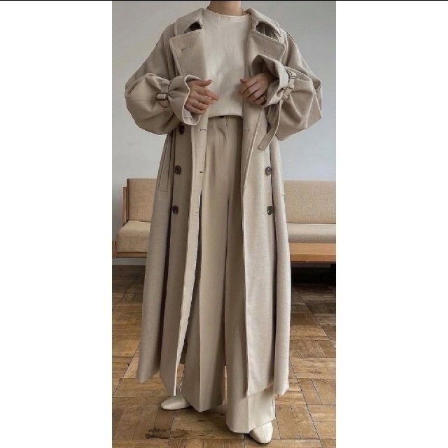 willfully　jersey melton trench long coat