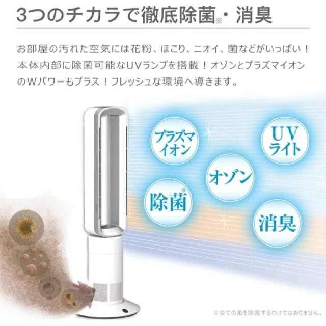【新品未使用】空気清浄 ファンヒーター UVクリアエージ 扇風機 暖房機器 温風空気清浄一台三役