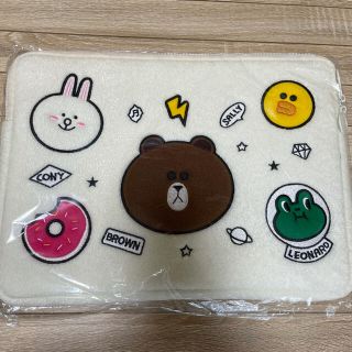 （新品未使用）パソコンケース LINEフレンズ ブラウン コニー(キャラクターグッズ)