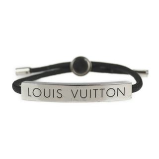 ルイヴィトン(LOUIS VUITTON)のLOUIS VUITTON ルイ ヴィトン  ブラスレ スペースLV ブレスレット M67417 メタル ナイロン  シルバー ブラック  ビトン 【本物保証】(ブレスレット/バングル)