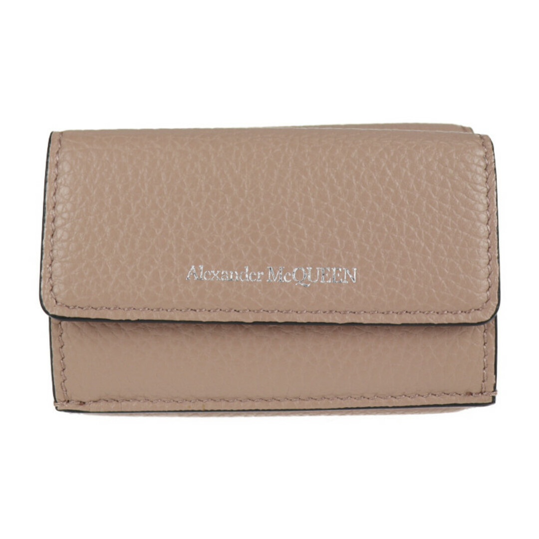 Alexander McQueen(アレキサンダーマックイーン)のAlexander McQueen アレキサンダーマックイーン  ミニ ウォレット 三つ折り財布 573524 レザー   ピンクベージュ系   コンパクトウォレット 【本物保証】 レディースのファッション小物(財布)の商品写真