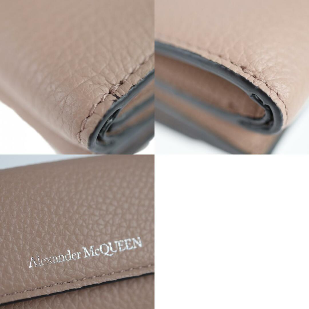 Alexander McQueen(アレキサンダーマックイーン)のAlexander McQueen アレキサンダーマックイーン  ミニ ウォレット 三つ折り財布 573524 レザー   ピンクベージュ系   コンパクトウォレット 【本物保証】 レディースのファッション小物(財布)の商品写真