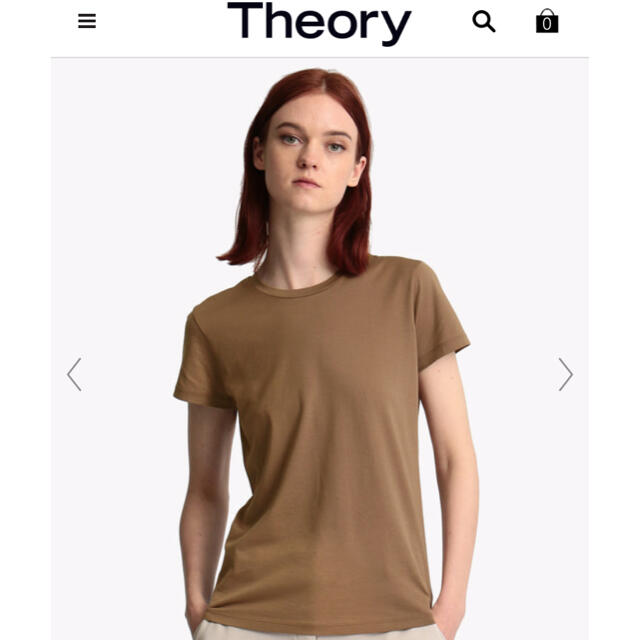 theory(セオリー)のセオリー　Tシャツ　ブラウン系　M レディースのトップス(Tシャツ(半袖/袖なし))の商品写真