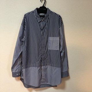 ユニクロ(UNIQLO)の+j UNIQLO スーピマコットンオーバーサイズストライプシャツ(シャツ)