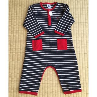 プチバトー(PETIT BATEAU)のまぁ様専用  6m  プチバトー長袖カバーオール(カバーオール)