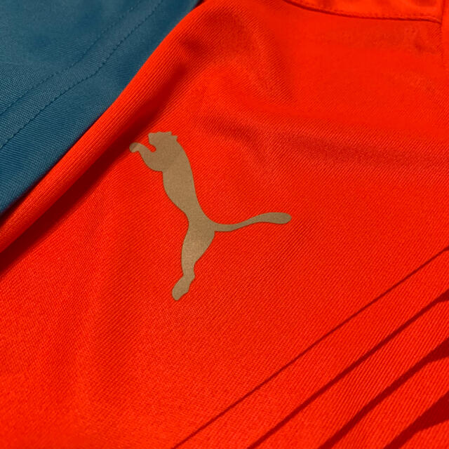 PUMA(プーマ)の150 新品 2点 セット プーマ 半袖 プラクティス オレンジ ブルー スポーツ/アウトドアのサッカー/フットサル(ウェア)の商品写真