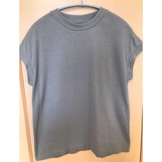 ムジルシリョウヒン(MUJI (無印良品))の太番手天竺編みフレンチスリーブＴシャツ　シルバーグレー(Tシャツ(半袖/袖なし))