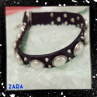 ザラ(ZARA)のZARA*パール✕スタッズチョーカー(ネックレス)