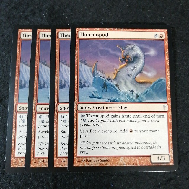 MTG 熱足ナメクジ 英語4枚セット エンタメ/ホビーのトレーディングカード(シングルカード)の商品写真