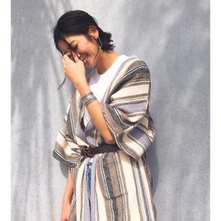 トゥデイフル(TODAYFUL)のtodayful ストライプガウンコート　吉田玲香　新品タグ付き(ガウンコート)