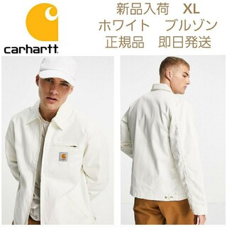 カーハート(carhartt)の【新品】Carhartt　ダブルジップブルゾン　ホワイト　XL 裏起毛チェック柄(ブルゾン)