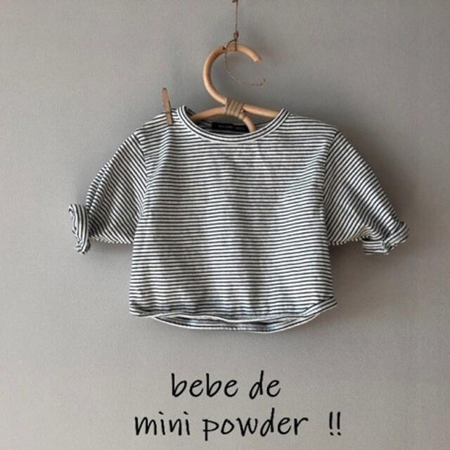 ZARA KIDS(ザラキッズ)のボーダー ロングTシャツ 韓国 子ども服 秋 お洒落 キッズ/ベビー/マタニティのベビー服(~85cm)(Ｔシャツ)の商品写真