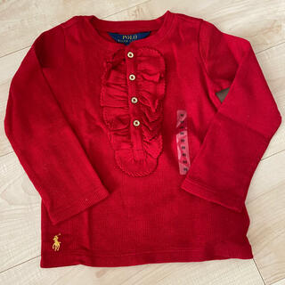 ラルフローレン(Ralph Lauren)のラルフローレン　長袖トップス　赤　90 女の子(Tシャツ/カットソー)