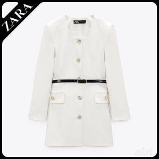 ザラ(ZARA)の新品♡ZARA♡ベルト付きロングジャケット♡ザラ(テーラードジャケット)