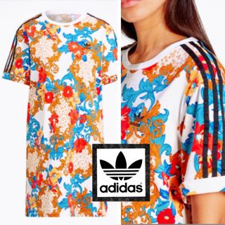 アディダス(adidas)のアディダス 新品 HER 花柄 Tシャツ ワンピース ジャージ チュニック(ミニワンピース)