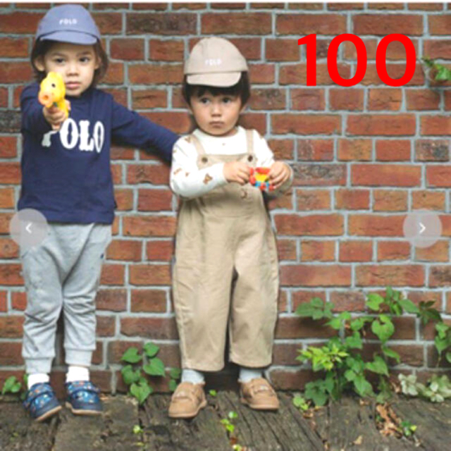 しまむら(シマムラ)のしまむら　ポロベビー　サロペット100 キッズ/ベビー/マタニティのキッズ服男の子用(90cm~)(パンツ/スパッツ)の商品写真