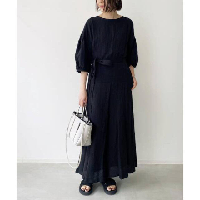 ブラックサイズLinen Madam Dress ブラック